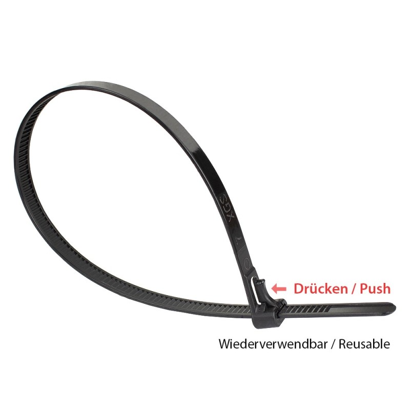 Good Connections Kabelbinder 150 mm x 7,2 mm schwarz 100 Stück